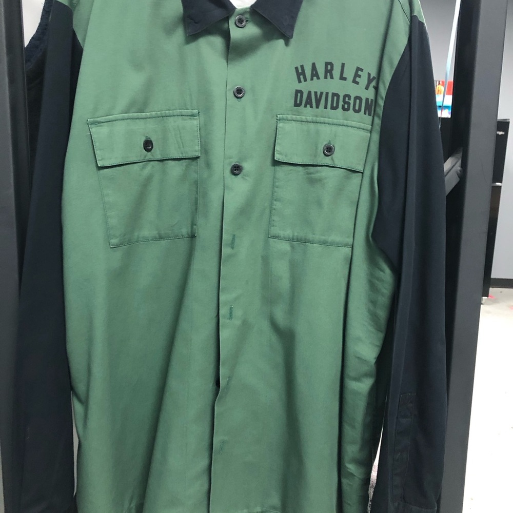 Harley Davidson Men’s Racing Colorblock  Long Sleeve Shirt